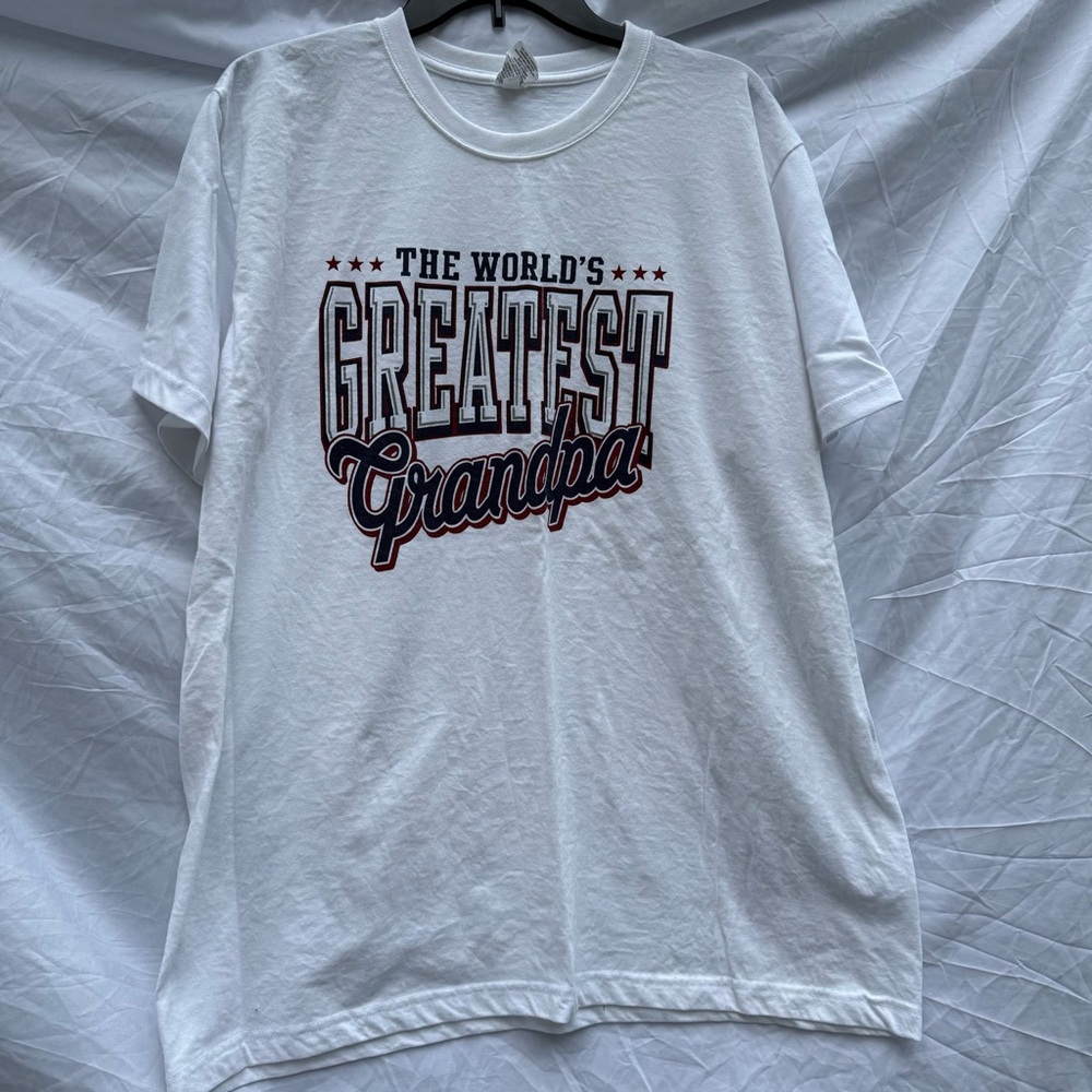 Target Brand‎ Short Sleeve T-shirt World's Greatest Grandpa White Size XL